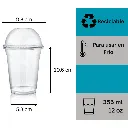 Vasos PET desechables cn tapa domo.webp
