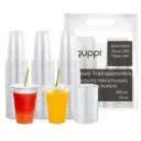 Vaso PET 12 oz 100 pza c/ Tapa Plana