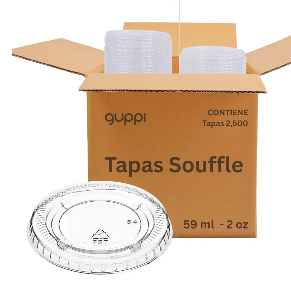 Caja Tapa para Souffle 2 oz 2500 pza