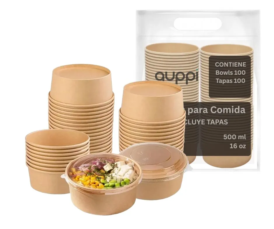 Bowl 16 oz 100 pza c/ Tapa