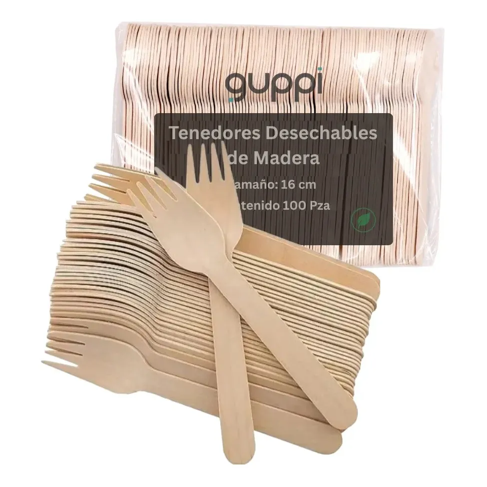 Tenedor de Madera 100 pza