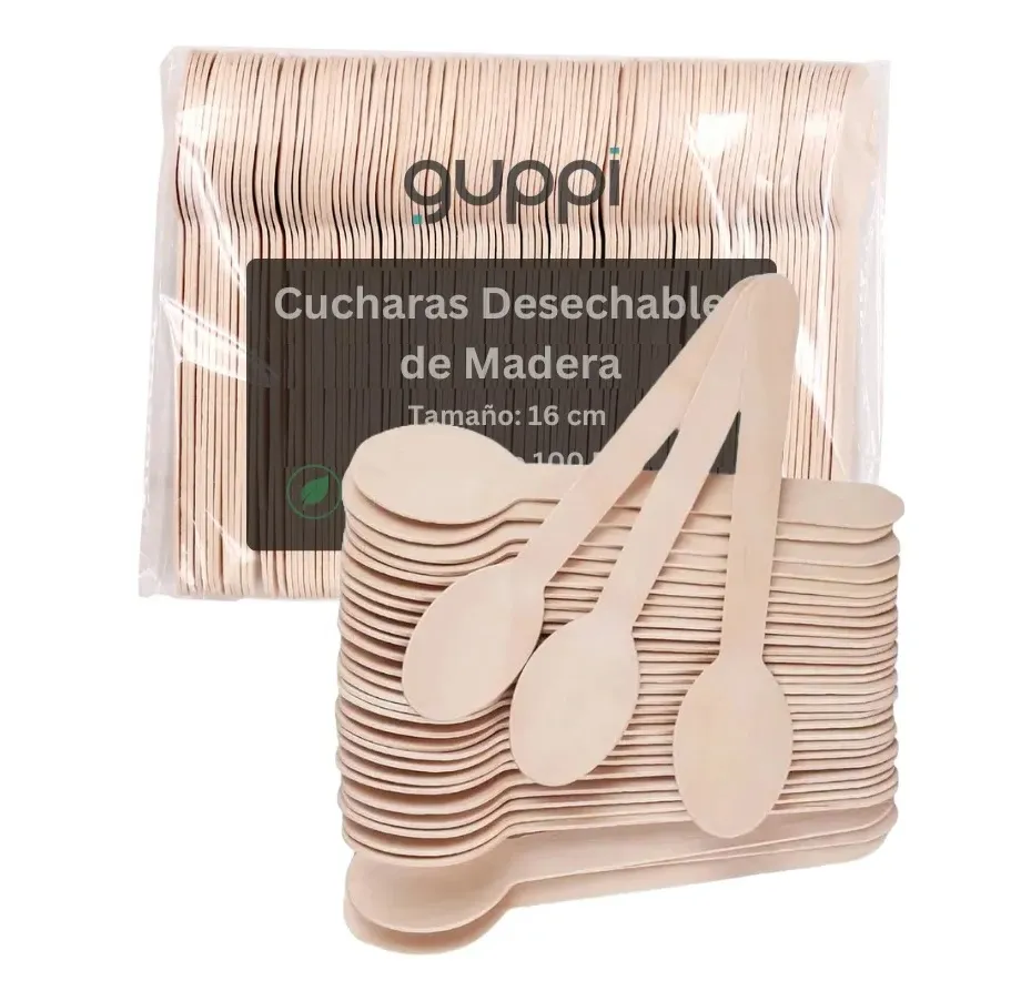 [CUCM100] Cuchara de Madera 100 pza