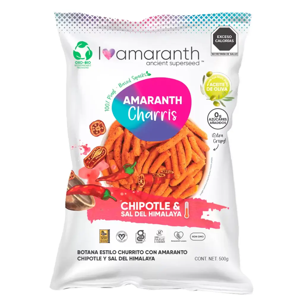 [F0003] Churritos I Love Amaranth Chipotle 500gr