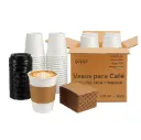 Kit Vaso Papel BC 10 oz 500 c/ Tapa y Fajilla