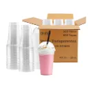 Vaso PET 12 oz 500 pza c/ Tapa Domo