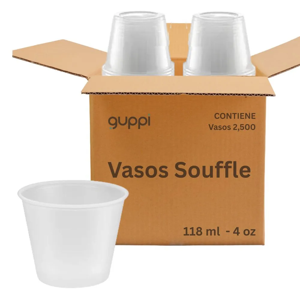 Caja Vaso Souffle 4 oz 2500 pza