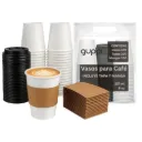 Vaso Papel BC 8 oz 100 c/ Tapa y Fajilla