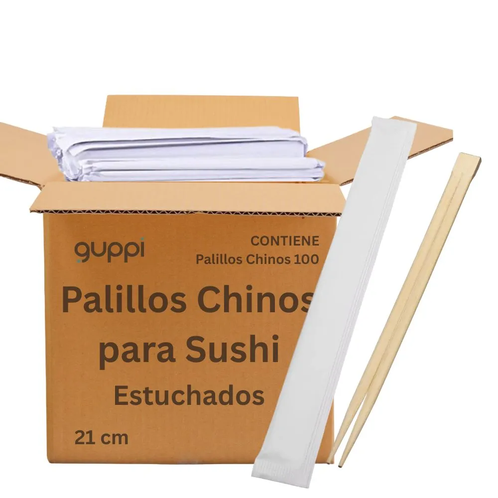[D202784] Palillos Chinos de Bambu Estuchados 100 pza