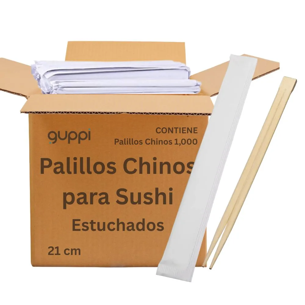[D202784-10] Palillos Chinos de Bambu Estuchados 1,000 pza