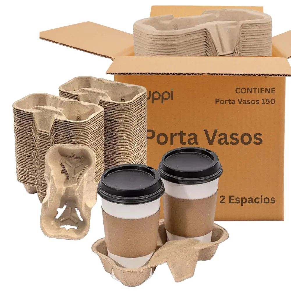 Porta Vasos 2 Espacios 150 pza