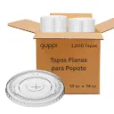 Caja Tapa Plana PET 12-24 oz 1000 pza